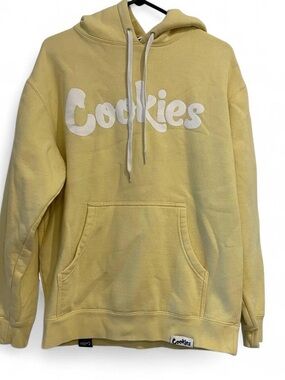 Cookies Men's Cream Yellow Logo Hoodie Pullover